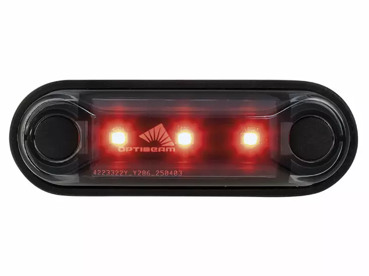 Optibeam Dark Phantom led-äärivalo 12-24V - Punainen - Punaiset äärivalot - 1608-3209 - 1