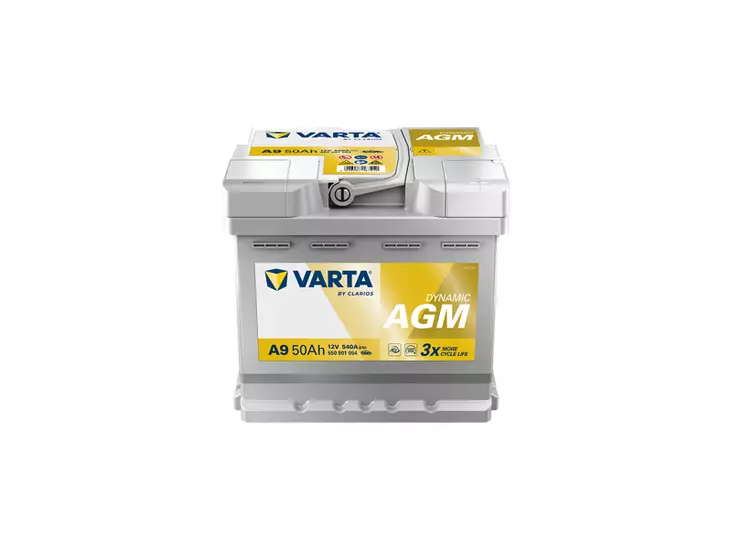 Varta A9 Dynamic AGM käynnistysakku 12V 50Ah 540A -/+ - VARTA käynnistysakut - 1820-A9 - 1