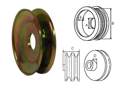 HIHNAPYÖRÄ 17/66MM 1X10 - Hihnapyörät 10mm - 2900-3611CA - 1