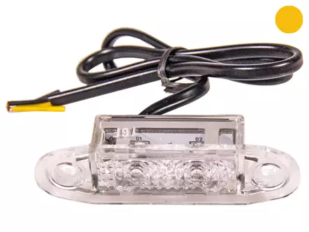 Led-äärivalo upotettava keltainen - 12-24V / suorakulma upotus - Keltaiset äärivalot - 1608-3005A - 2