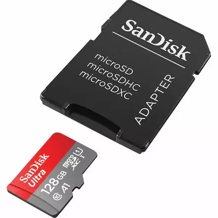 SanDisk Ultra 128GB micro SDXC USH-1 muistikortti adapterilla - Tuulilasikamerat - SDSQUAB-128G-GN6MA - 1