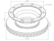 PE JARRULEVY 430MM BPW SH 22,5 10 PULTTINEN - Jarrulevyt - 1497-04638400A - 1