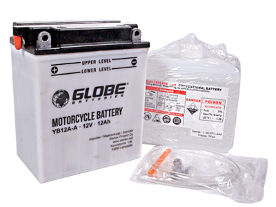 GLOBE 12V 12AH 134X80X160 +/- 135A (EN) - Euroglobe Mp-akut - 1805-YB12A-A - 1