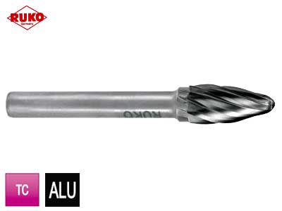 KOVAMETALLIVIILA RUKO 12.0MM F KARTIO PYÖRISTETTY - Pyörivät kovametalliviilat alumiinille - RU-116033A - 1