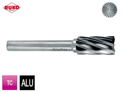 KOVAMETALLIVIILA RUKO 6.0MM A LIERI - Pyörivät kovametalliviilat alumiinille - RU-116015A - 1