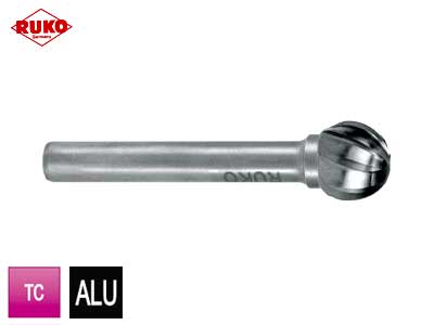 KOVAMETALLIVIILA RUKO 6.0MM D PALLO ALU - Pyörivät kovametalliviilat alumiinille - RU-116041A - 1