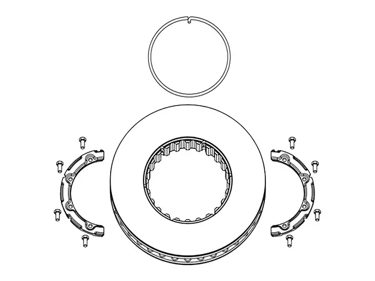 PE JARRULEVY 410MM VOLVO FH/FM JÄÄHDYTETTY ASENNUSSARJALLA - Jarrulevyt - 1497-14622300A - 1