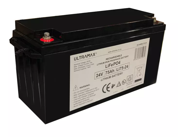 Ultramax litiumakku LiFePO4 24V 75Ah - Litium akut Li-Ion ja LiFePO4 - UM-BAT-24V75A - 1