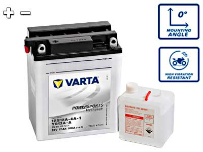 VARTA MP AKKU 12 AH 136X82X161 CCA 160 +/- - Varta Mp-akut - 1810-YB12A-A - 1