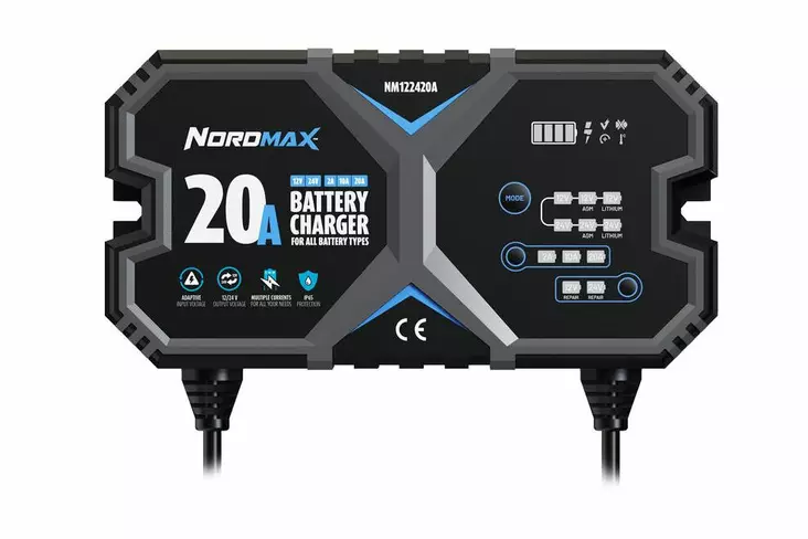 Nordmax akkulaturi 12/24V 20A - Nordmax akkulaturit - NMS122420A - 1
