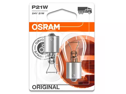 Osram Original P21W 24V metallikantapolttimopari 2kpl - Halogen metallikantapolttimot 24V - 10-7511-02B - 2