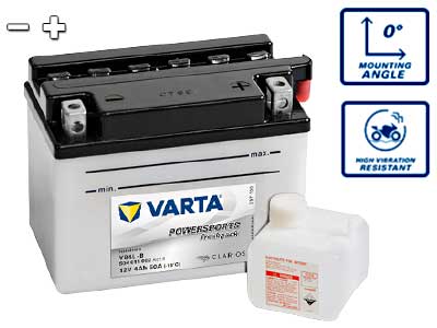 VARTA MP AKKU 4 AH 121X71X93 CCA 50 +/- - Varta Mp-akut - 1810-YB4L-B - 1