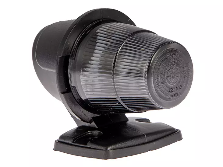 Halogen äärivalo keltainen kiinnitysjalalla "Black-edition" - 12-24V / Volvo-malli - Etu- ja sivuvilkut hyötyajoneuvot ja RK - 1652-0904B - 1