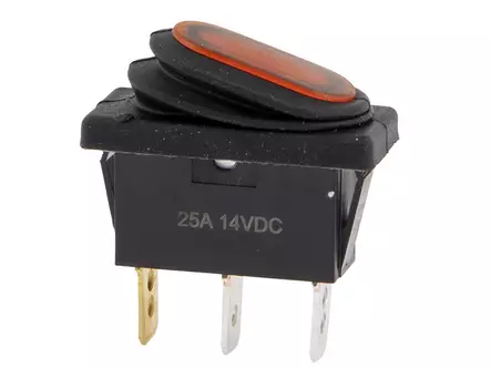 C-PWR KEINUKATKAISIJA ON-OFF IP65 KELT. 30X11MM - Keinukytkimet Blister - 29-1446-C - 1