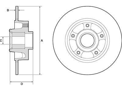 JARRULEVY DELPHI, 1 KPL / PKT, TAKA, RENAULT - Jarrulevyt - BG9137RSC - 1