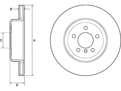 JARRULEVY DELPHI, 2 KPL / PKT, TAKA, BMW 3 4 - Jarrulevyt - BG4752C - 1