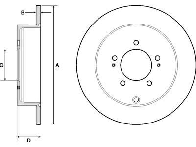 JARRULEVY DELPHI, 2 KPL / PKT, TAKA, CITROËN / MITSUBISHI / PEUG - Jarrulevyt - BG4161C - 1