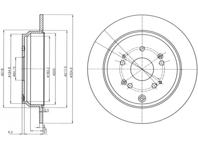 JARRULEVY DELPHI, 2 KPL / PKT, TAKA, HONDA - Jarrulevyt - BG4064C - 1