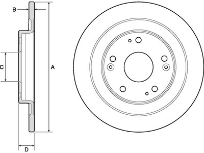 JARRULEVY DELPHI, 2 KPL / PKT, TAKA, HONDA - Jarrulevyt - BG4773C - 1