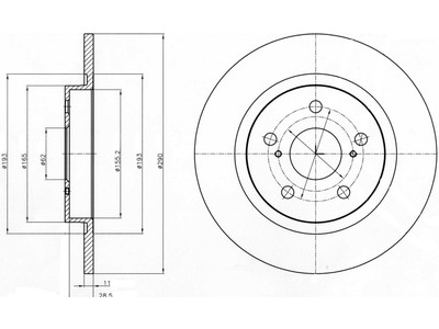JARRULEVY DELPHI, 2 KPL / PKT, TAKA, TOYOTA - Jarrulevyt - BG4200C - 1