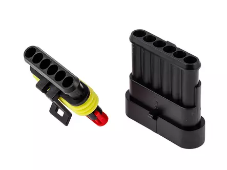 C-PWR PISTOKE SUPERSEAL 6-OS. - Liitinrasia AMP - 29-2613-C - 2