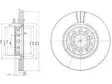 JARRULEVY DELPHI, 2 KPL / PKT, ETU, AUDI / SEAT / SKODA / VOLKSW - Jarrulevyt - BG3657C - 1