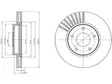 JARRULEVY DELPHI, 2 KPL / PKT, ETU, NISSAN - Jarrulevyt - BG4282C - 1