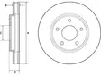 JARRULEVY DELPHI, 2 KPL / PKT, ETU, NISSAN - Jarrulevyt - BG4678C - 1