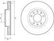 JARRULEVY DELPHI, 2 KPL / PKT, ETU, PEUGEOT 308 - Jarrulevyt - BG4669C - 1