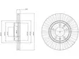 JARRULEVY DELPHI, 2 KPL / PKT, ETU, PEUGEOT - Jarrulevyt - BG3835C - 1