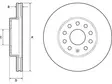 JARRULEVY DELPHI, 2 KPL / PKT, ETU, SEAT SKODA VOLKSWAGEN - Jarrulevyt - BG4701C - 1