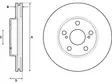 JARRULEVY DELPHI, 2 KPL / PKT, ETU, TOYOTA - Jarrulevyt - BG4711C - 1