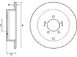JARRULEVY DELPHI, 2 KPL / PKT, TAKA, CITROËN / MITSUBISHI / PEUG - Jarrulevyt - BG4161C - 1