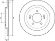 JARRULEVY DELPHI, 2 KPL / PKT, TAKA, HYUNDAI KIA - Jarrulevyt - BG4749C - 1