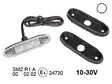 Led-äärivalo upotettava kirkas - 12-24V / 12mm reikään / IP69K - Kirkkaat äärivalot - 1608-3000C - 1