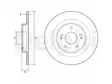 JARRULEVY DELPHI, 2 KPL / PKT, TAKA, CITROËN / MITSUBISHI / PEUG - Jarrulevyt - BG4924C - 1