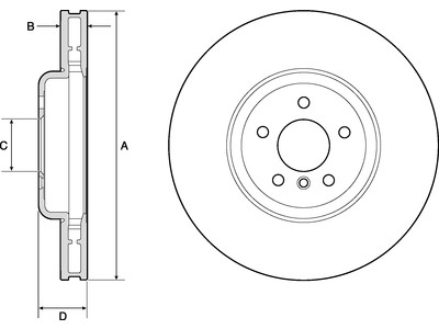 JARRULEVY DELPHI, 1 KPL / PKT, ETU, BMW 5 6 7 - Jarrulevyt - BG9160C - 1