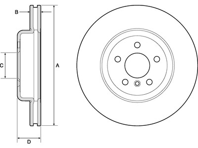 JARRULEVY DELPHI, 1 KPL / PKT, ETU, BMW 5 - Jarrulevyt - BG9154C - 1