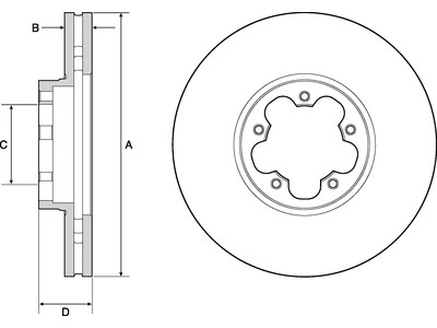 JARRULEVY DELPHI, 1 KPL / PKT, ETU, FORD - Jarrulevyt - BG9142C - 1