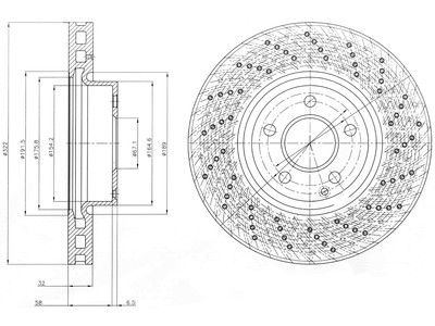 JARRULEVY DELPHI, 1 KPL / PKT, ETU, MERCEDES - Jarrulevyt - BG9076C - 1