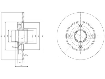 JARRULEVY DELPHI, 1 KPL / PKT, TAKA, CITROËN / DS / PEUGEOT - Jarrulevyt - BG9022RSC - 1