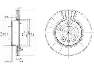 JARRULEVY DELPHI, 2 KPL / PKT, ETU, BMW - Jarrulevyt - BG2623C - 1