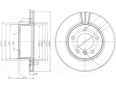 JARRULEVY DELPHI, 2 KPL / PKT, ETU, BMW - Jarrulevyt - BG3899C - 1