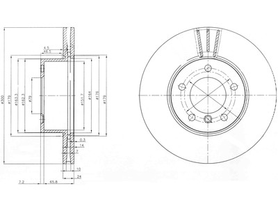 JARRULEVY DELPHI, 2 KPL / PKT, ETU, BMW - Jarrulevyt - BG3998C - 1
