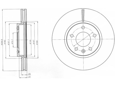 JARRULEVY DELPHI, 2 KPL / PKT, ETU, CHEVROLET / OPEL - Jarrulevyt - BG4278C - 1