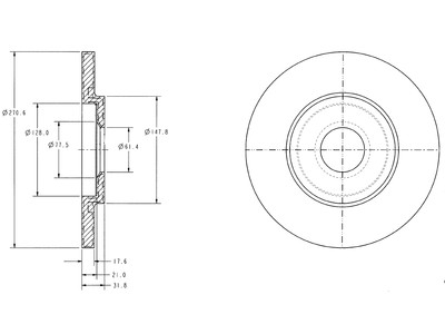 JARRULEVY DELPHI, 2 KPL / PKT, ETU, CITROEN - Jarrulevyt - BG3421C - 1