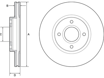 JARRULEVY DELPHI, 2 KPL / PKT, ETU, FORD - Jarrulevyt - BG4569C - 1