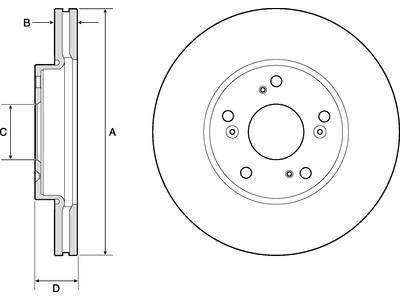 JARRULEVY DELPHI, 2 KPL / PKT, ETU, HONDA - Jarrulevyt - BG4741C - 1