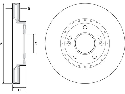 JARRULEVY DELPHI, 2 KPL / PKT, ETU, HYUNDAI KIA - Jarrulevyt - BG4565C - 1