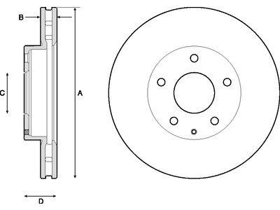 JARRULEVY DELPHI, 2 KPL / PKT, ETU, MAZDA 3, CX-3 - Jarrulevyt - BG4712C - 1